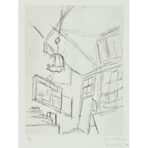 ALBERTO GIACOMETTI : 'Vision depuis le lit dans la chambre...' (DOBIASCHOFSKY AUKTIONEN AG)