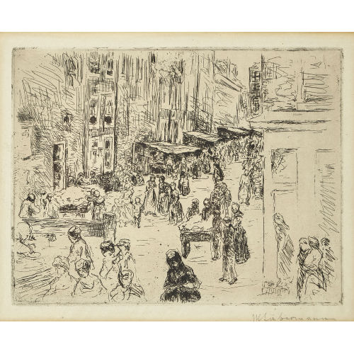 MAX LIEBERMANN : 'Die Judenstrasse in Amsterdam' (DOBIASCHOFSKY AUKTIONEN AG)
