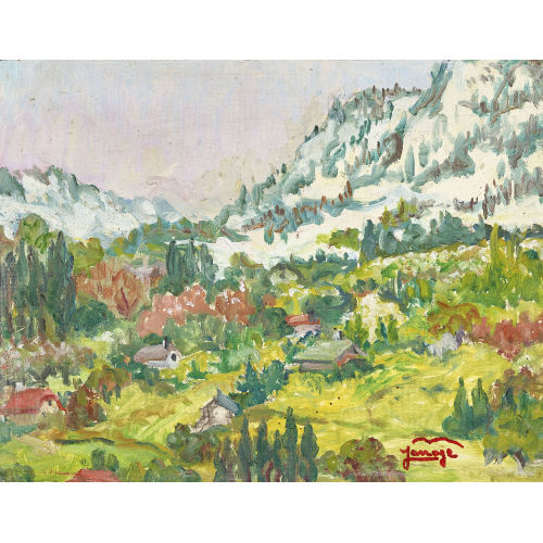 JEANNE JANOG� : Berglandschaft im Vorfr�hling (DOBIASCHOFSKY AUKTIONEN AG)