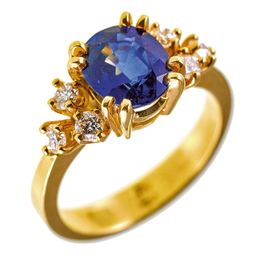 SAPHIR-BRILLANT-RING : (DOBIASCHOFSKY AUKTIONEN AG)