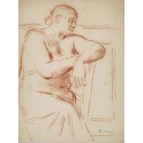 WILHELM GIMMI : Femme assise (DOBIASCHOFSKY AUKTIONEN AG)