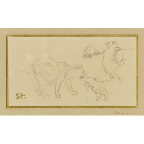 TH�OPHILE-ALEXANDRE STEINLEN : Katzenfamilie (DOBIASCHOFSKY AUKTIONEN AG)