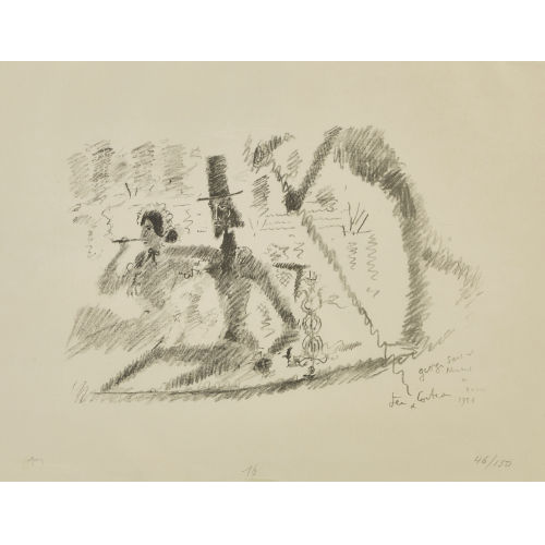 JEAN COCTEAU : 'Georges Sand et Alfred de Musset � Venice' (DOBIASCHOFSKY AUKTIONEN AG)