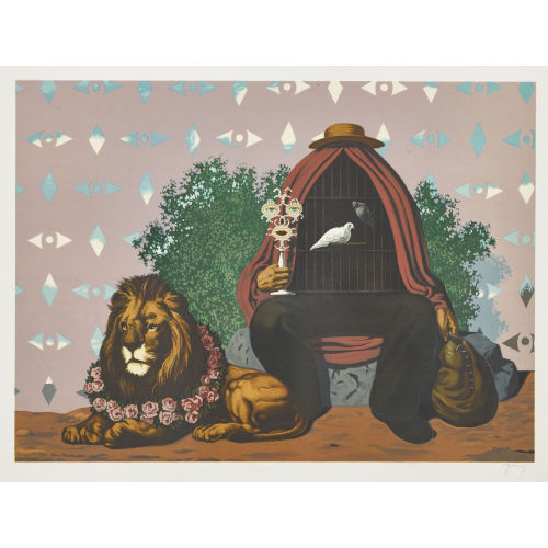 REN� MAGRITTE : 'Lion et homme dans un cage' (DOBIASCHOFSKY AUKTIONEN AG)
