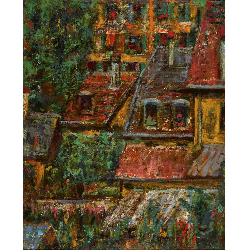 MARTIN LAUTERBURG : 'Blick aus dem Dachfenster (Falkenh�henweg)' (DOBIASCHOFSKY AUKTIONEN AG)