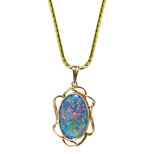 OPAL-ANH�NGER MIT KETTE : (DOBIASCHOFSKY AUKTIONEN AG)