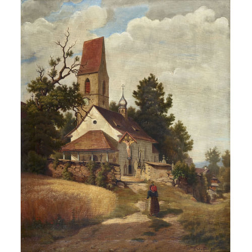 JOST SCHNYDER VON WARTENSEE : Die Kirche von Bertiswil (DOBIASCHOFSKY AUKTIONEN AG)