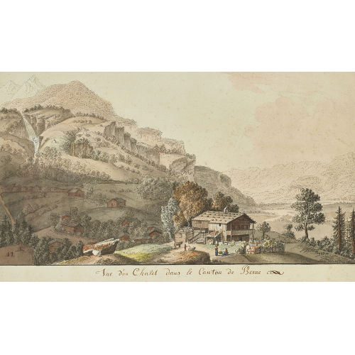 18. JH. SCHWEIZ : 'Vue d'un Chalet dans le Canton de Berne' (DOBIASCHOFSKY AUKTIONEN AG)