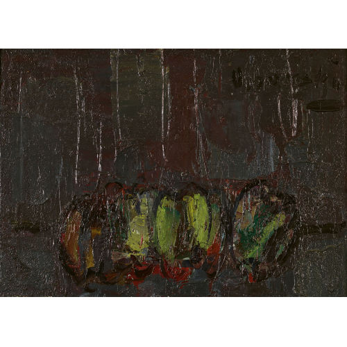 EDMONDO DOBRZANSKI : 'Natura morta, peperoni' (DOBIASCHOFSKY AUKTIONEN AG)