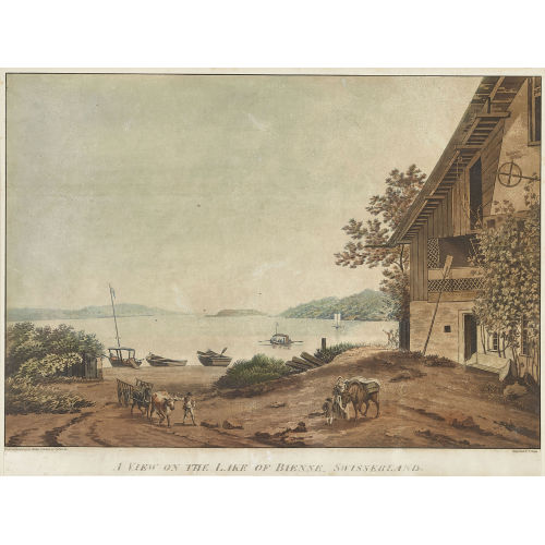 FRANCIS JUKES : 'A View on the Lake of Bienne, Swisserland' (DOBIASCHOFSKY AUKTIONEN AG)