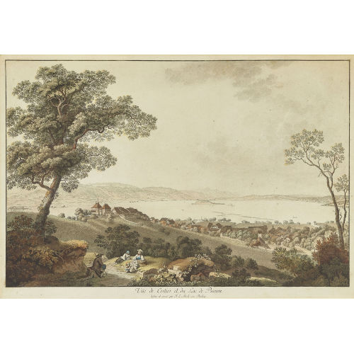 JOHANN LUDWIG ABERLI : 'V�e de Cerlier et du Lac de Bienne' (DOBIASCHOFSKY AUKTIONEN AG)