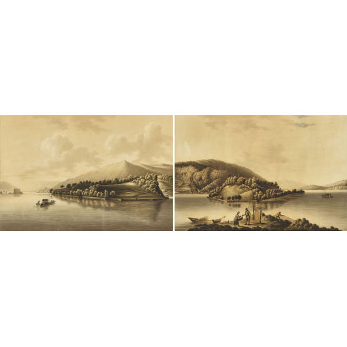 JOHANN PETER GIRARD : Paar Ansichten der St. Petersinsel im Bielersee (DOBIASCHOFSKY AUKTIONEN AG)