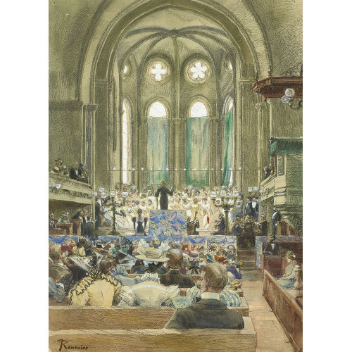 JULIEN RENEVIER : Der Kirchenchor (DOBIASCHOFSKY AUKTIONEN AG)