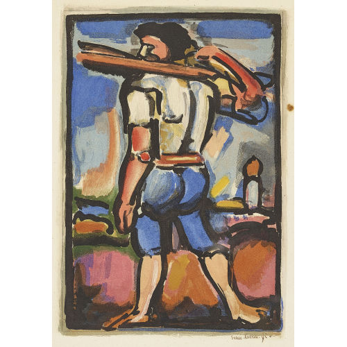 GEORGES ROUAULT : 'Aide-Bourreau (Portant un des bois de la croix)' (DOBIASCHOFSKY AUKTIONEN AG)