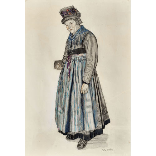RAPHY DALL�VES : Figurenstudie zu 'Apr�s l'office (H�r�mence)' (DOBIASCHOFSKY AUKTIONEN AG)