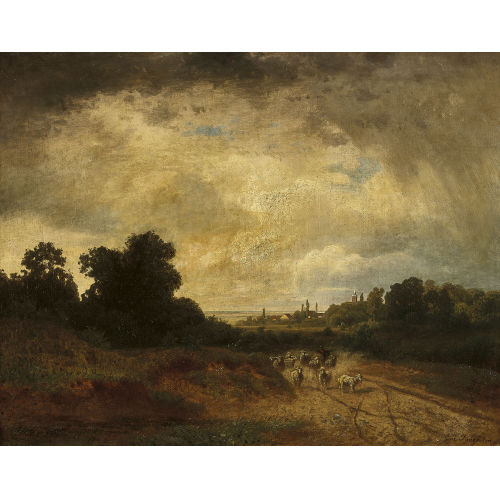 CARL JUNGHEIM : Weite Landschaft mit Schafherde (DOBIASCHOFSKY AUKTIONEN AG)