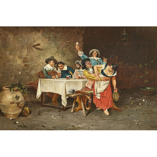 FRANCESCO TITO : Ausgelassene b�uerliche Tischgesellschaft (DOBIASCHOFSKY AUKTIONEN AG)