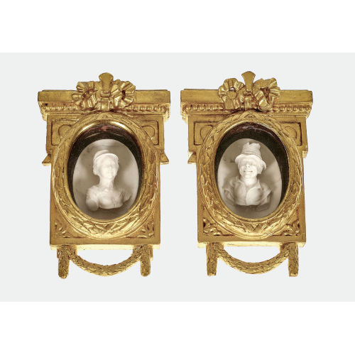 PAAR PORTR�TRELIEFS : Frankreich, 19. Jh (DOBIASCHOFSKY AUKTIONEN AG)
