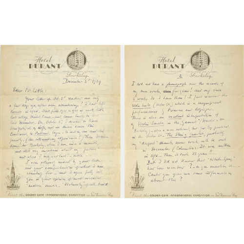 AUTOGRAF : Ernst Bloch (1880-1959) (DOBIASCHOFSKY AUKTIONEN AG)