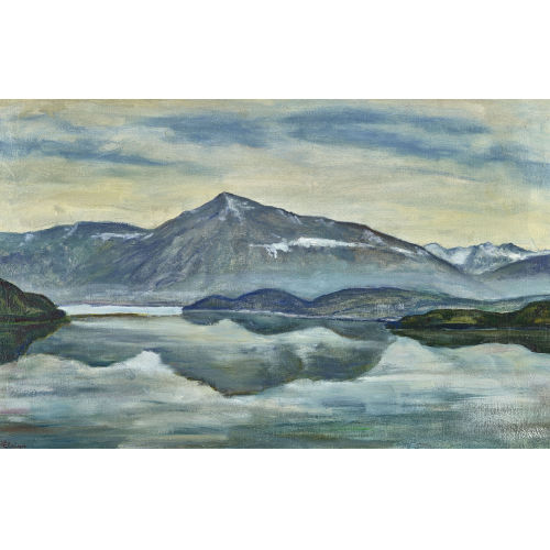 FRANZ ELMIGER : Thunersee mit Niesen (DOBIASCHOFSKY AUKTIONEN AG)