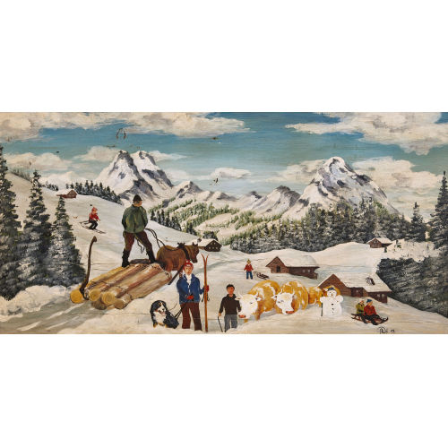 ALBERT W�RSTEN : Winterliche Alpszene (DOBIASCHOFSKY AUKTIONEN AG)