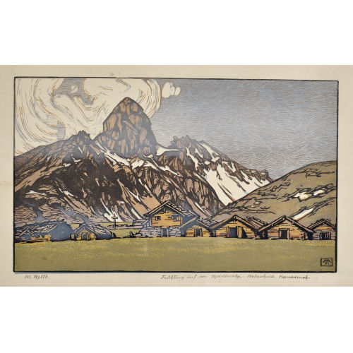MARIE ROLL� : 'Fr�hling auf der Meidenalp' (DOBIASCHOFSKY AUKTIONEN AG)