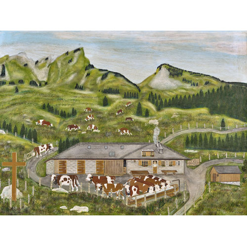 ERNEST JUTZET : K�he auf der Alp (DOBIASCHOFSKY AUKTIONEN AG)