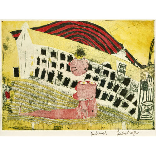 FRIEDENSREICH HUNDERTWASSER : 'M�dchenfund im Gras...' (DOBIASCHOFSKY AUKTIONEN AG)