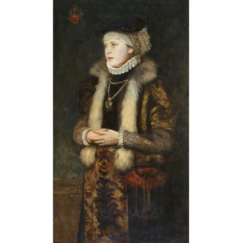 FRIEDRICH AUGUST VON KAULBACH : 'Johanna Lahmeyer in der Tracht eines Burgfruleins' (DOBIASCHOFSKY AUKTIONEN AG)