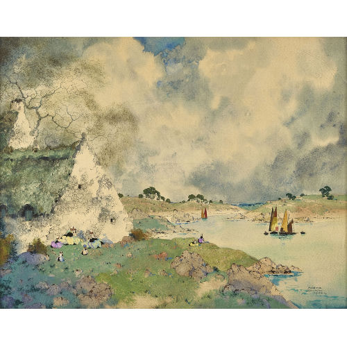 ERNEST PIERRE GU�RIN : 'Morbihan. Bretagne' (DOBIASCHOFSKY AUKTIONEN AG)