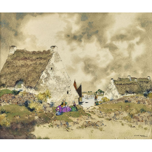 ERNEST PIERRE GU�RIN : 'Village Breton' (DOBIASCHOFSKY AUKTIONEN AG)