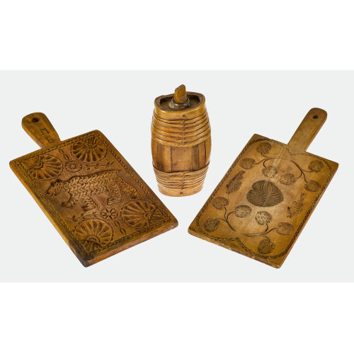 BACKMODEL UND SCHNAPSFLASCHE : Alpenl�ndisch, 19./20. Jh (DOBIASCHOFSKY AUKTIONEN AG)