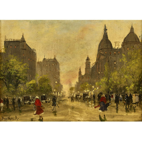 ANTAL BERKES : Pariser Strassenszene (DOBIASCHOFSKY AUKTIONEN AG)