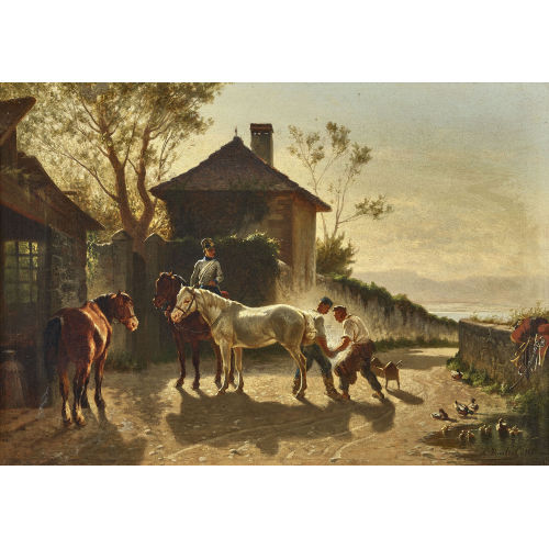 CHARLES JEAN FERDINAND HUMBERT : Der Hufbeschlag (DOBIASCHOFSKY AUKTIONEN AG)