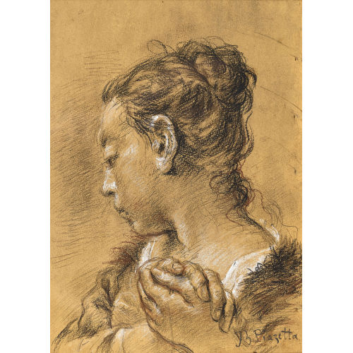 GIOVANNI BATTISTA PIAZZETTA : Damenportr�t nach links (DOBIASCHOFSKY AUKTIONEN AG)