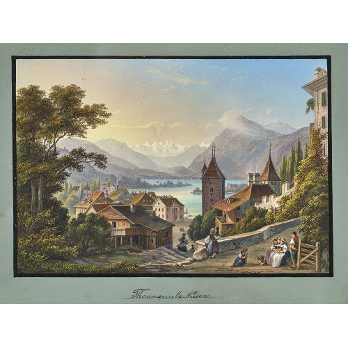 JOHANN LUDWIG BLEULER : 'Thoune vers le Niesen' (DOBIASCHOFSKY AUKTIONEN AG)