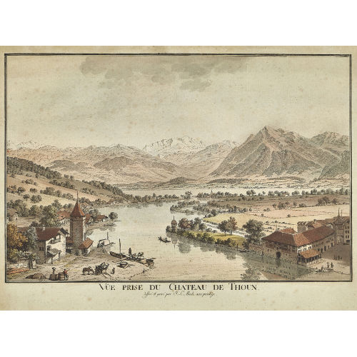 JOHANN LUDWIG ABERLI : 'V�e prise du chateau de Thoun' (DOBIASCHOFSKY AUKTIONEN AG)