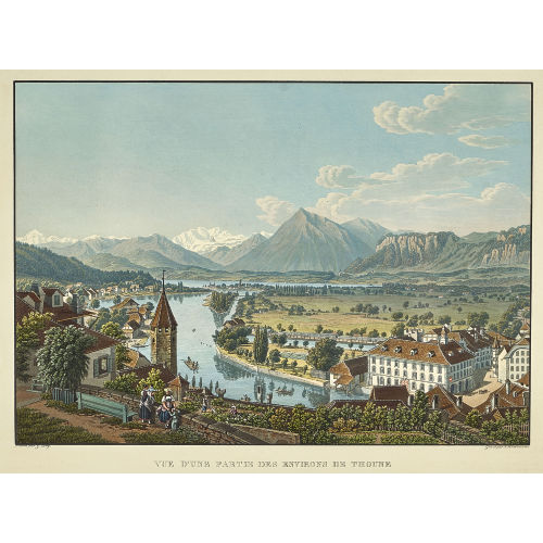 GABRIEL (GEN. LORY FILS) LORY : 'Vue d'une partie des environs de Thoune' (DOBIASCHOFSKY AUKTIONEN AG)