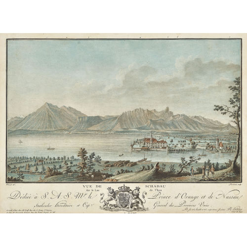 CASPAR WOLF : 'Vue de Schadau sur le Lac de Thun' (DOBIASCHOFSKY AUKTIONEN AG)