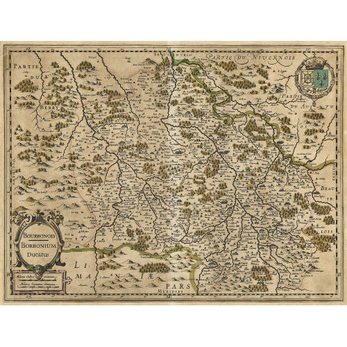 JOHANNES JANSSONIUS : 'Bourbonois - Borbonium Ducatus' (DOBIASCHOFSKY AUKTIONEN AG)