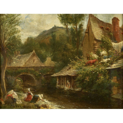 JEAN CHARLES CAZIN : Les laveuses (DOBIASCHOFSKY AUKTIONEN AG)