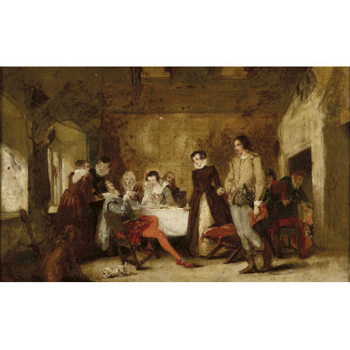 AUGUSTUS LEOPOLD EGG : Interieur mit vornehmer Gesellschaft (DOBIASCHOFSKY AUKTIONEN AG)