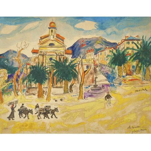 ELIS�E MACLET : '�le Rousse. Place Paoli' (DOBIASCHOFSKY AUKTIONEN AG)