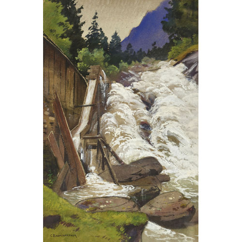 CHRISTIAN BAUMGARTNER : Wildbach mit Wasserm�hle (DOBIASCHOFSKY AUKTIONEN AG)