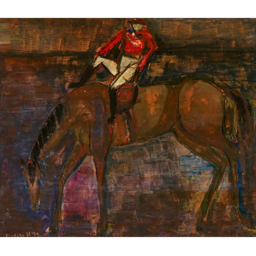 LEOPOLD II HAEFLIGER : Jockey auf Pferd (DOBIASCHOFSKY AUKTIONEN AG)