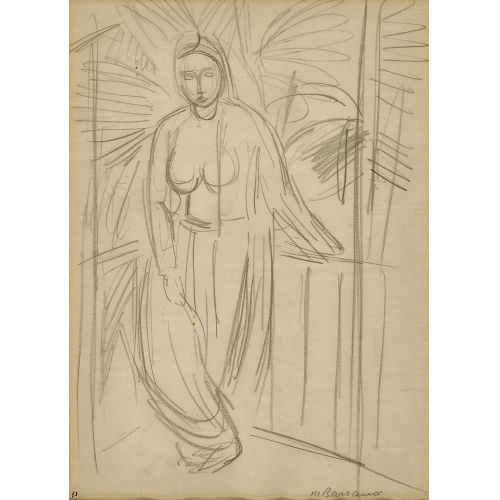 MAURICE BARRAUD : Femme sur un balcon (DOBIASCHOFSKY AUKTIONEN AG)