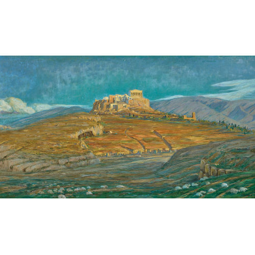 MAURICE RODIEUX : 'Vue de l'Acropole prise du pied de la Colline des Nymphes' (DOBIASCHOFSKY AUKTIONEN AG)
