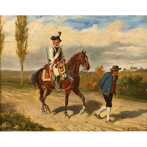 THEODOR BREITWIESER : Reiter mit Gefangenem (DOBIASCHOFSKY AUKTIONEN AG)
