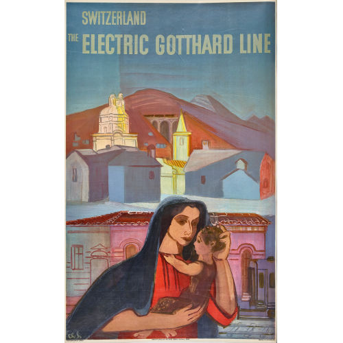 CHARLES HINDENLANG : 'The Electric Gotthard Line' (DOBIASCHOFSKY AUKTIONEN AG)