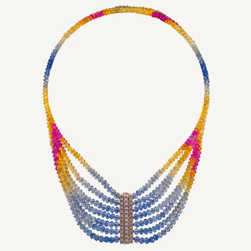 SAPHIR-BRILLANT-COLLIER : (DOBIASCHOFSKY AUKTIONEN AG)